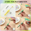 36Pcs Plastic Beadable Pens for Ball PointPen DIY Gift 6 Colors Pen Beadable Pen School Office Supplies Sationary Pens 5