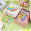 36Pcs Plastic Beadable Pens for Ball PointPen DIY Gift 6 Colors Pen Beadable Pen School Office Supplies Sationary Pens 2