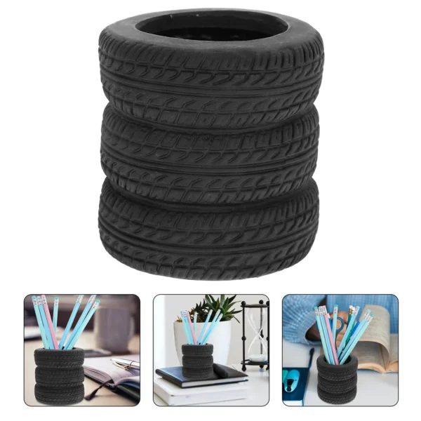 Tire Shape Pen Storage Bucket 1